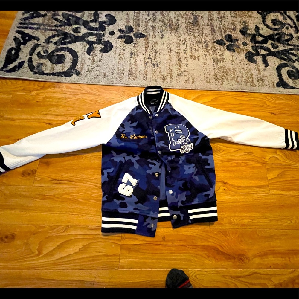Polo Ralph Lauren Blue camo varsity  jacket